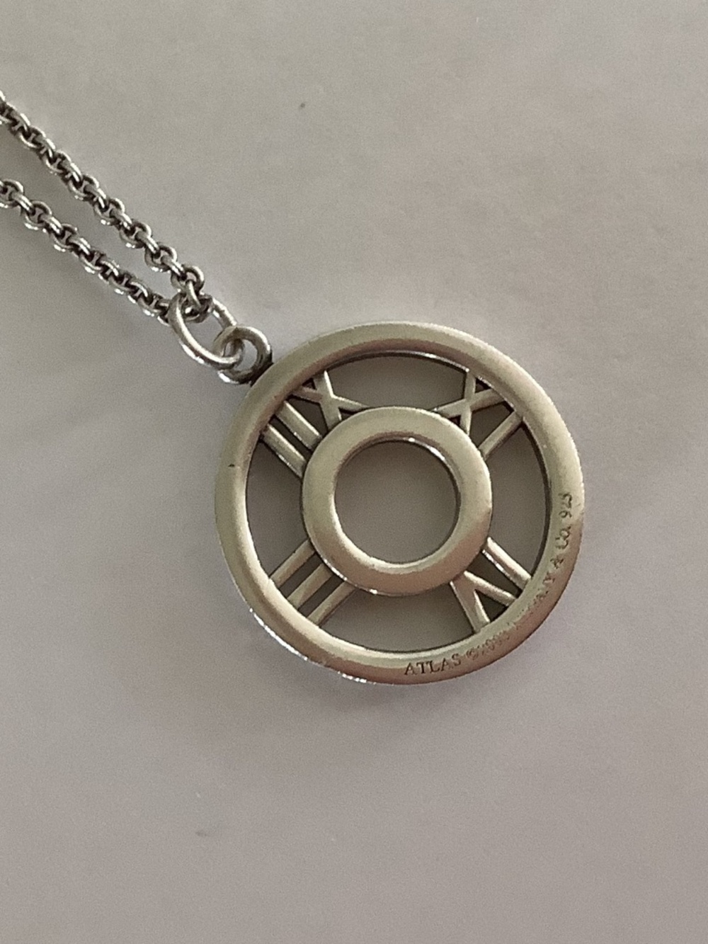 Tiffany &Co. Atlas Sterling Silver Necklace 18” chain